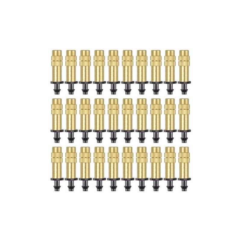 30 Verstellbare Kupfer-tropfbewässerungsdüsen, 4/7 Mm Zerstäubung, Mikro-bewässerungsgeräte, Garten, Gewächshaus Und Gemüsekühlung