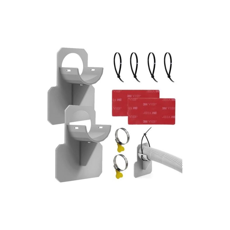 Poolschlauchhalter, Pooladapter, Schlauchhalter Für Aufstellpools, Poolzubehör, 30–37 Mm Wasserschlauchhalter, Grau, 2 Stück