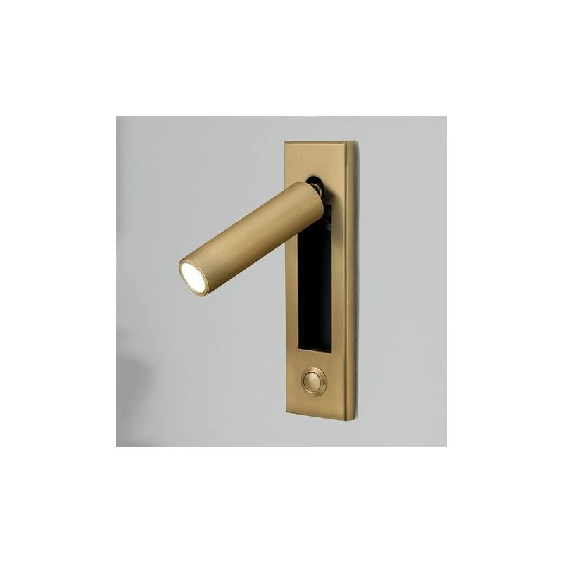 Wandleuchte, Moderne Wandleuchte, Led-wandleuchte Für Den Innenbereich, Einbau-leseleuchte Mit Knopf Für Den Nachttisch (gold)