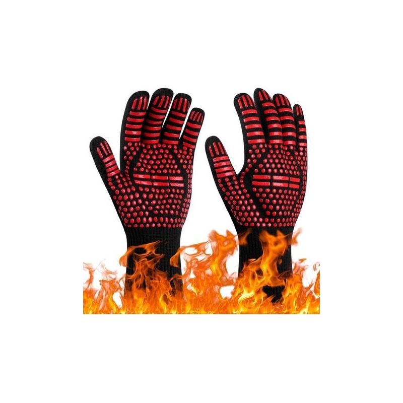 1 Paar Grillhandschuhe, Ofenhandschuhe, Hitzebeständig Bis 800 °c, Hitzebeständige Und Rutschfeste Kochhandschuhe, Hitzebeständige Küchenhandschuhe Für Grillen/ofen/kamin/schweißen/küche