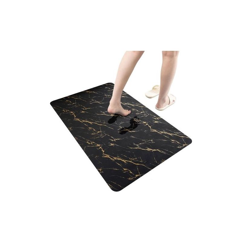 Kieselgur-badematte Mit Anti-rutsch-funktion, Schnelltrocknend, Super Saugfähig, Dünn, Für Dusche Oder Bad, Maschinenwaschbar, Rechteckig (60 X 40 Cm).