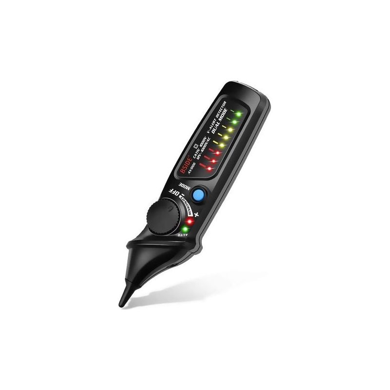 Avd06 Berührungsloser Spannungsprüfer (ncv), 12-1000v Wechselspannungsprüfer, Automatischer Und Manueller Modus, Einstellbare Empfindlichkeit, Farbiges Led-display Und Taschenlampe.