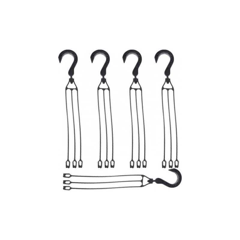 5er-pack Hängekette Aus Kunststoff Für Blumentöpfe, 360° Drehbarer Haken Für Hängekörbe, Blumentopfhalter (schwarz)