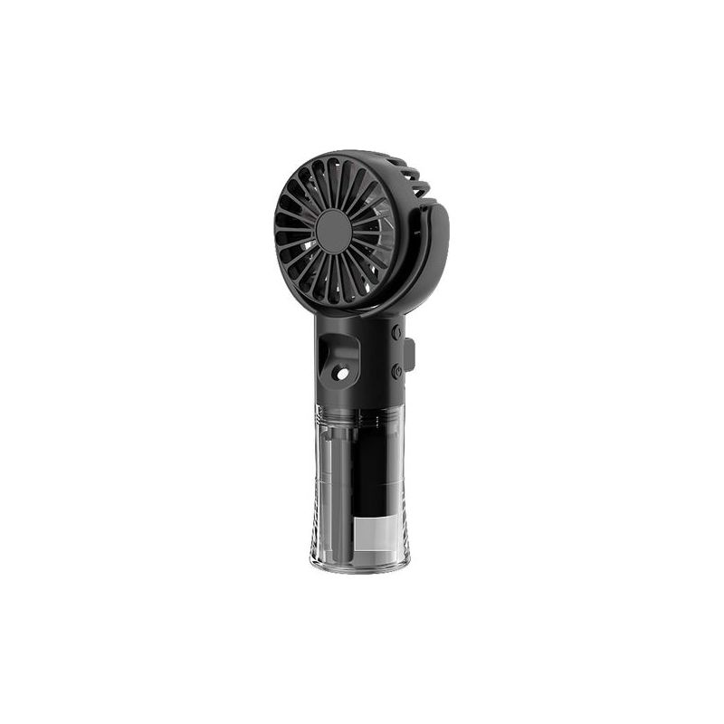 Wiederaufladbarer Usb-ventilator, 4 Geschwindigkeitsstufen, Klein Und Leicht, Ideal Für Den Innenbereich, Schule, Reisen, Camping Und Zum Schminken (schwarz)