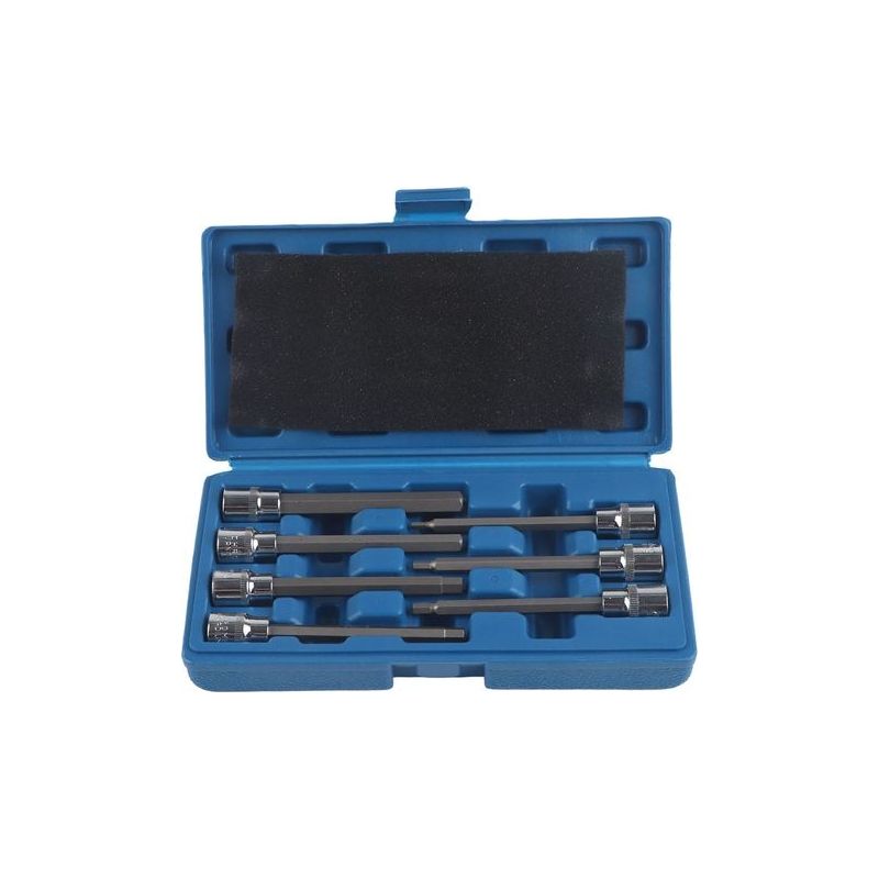 7-teiliges Extra Langes Sechskant-steckschlüssel-set, Antriebsreparatur-werkzeugset 3/4/5/6/7/8/10 Mm