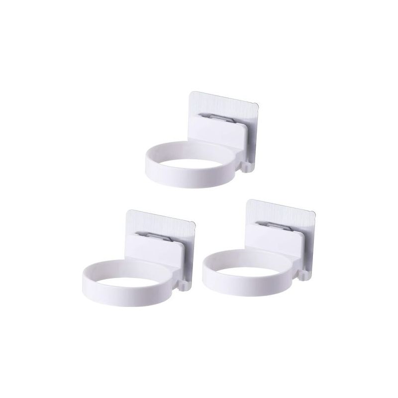 3-teiliges Wandmontage-set Für Haartrockner: Haartrocknerhalter Mit Montagehalterung, Haartrocknerablage Mit Selbstklebendem Saugnapf, Ideal Für Schlafzimmer, Badezimmer Und Salons (weiß).