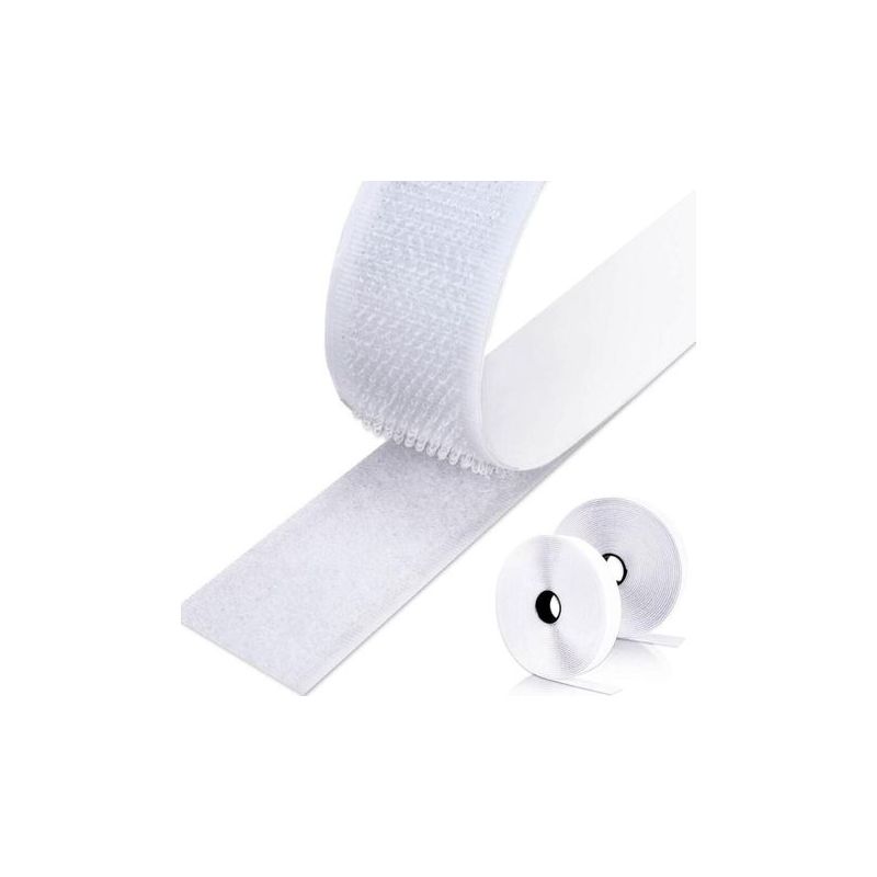 8 M Doppelseitiges Klettband, Klebestreifen Mit Klettverschluss Für Wanddekoration Und Teppiche, 20 Mm (weiß)