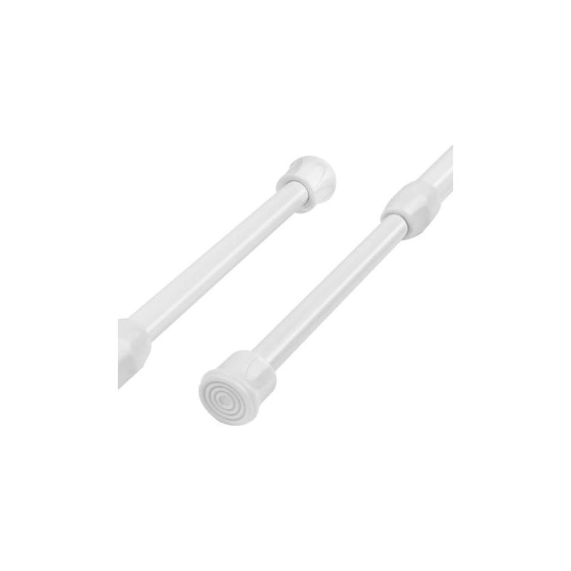 Set Mit 2 Ausziehbaren Gardinenstangen, 40 Bis 70 Cm – Hochwertiges Metall – Montage Ohne Bohren – Für Verschiedene Oberflächen