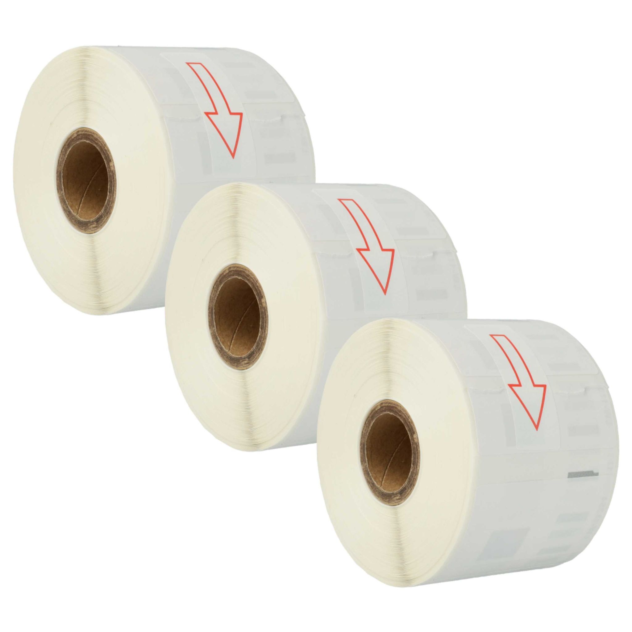 Vhbw - 3x Etiketten-rolle 57mm X 32mm (1000 Etiketten) Kompatibel Mit Dymo Labelwriter 330 Turbo, 330, 320 Ii Etiketten-drucker Weiß
