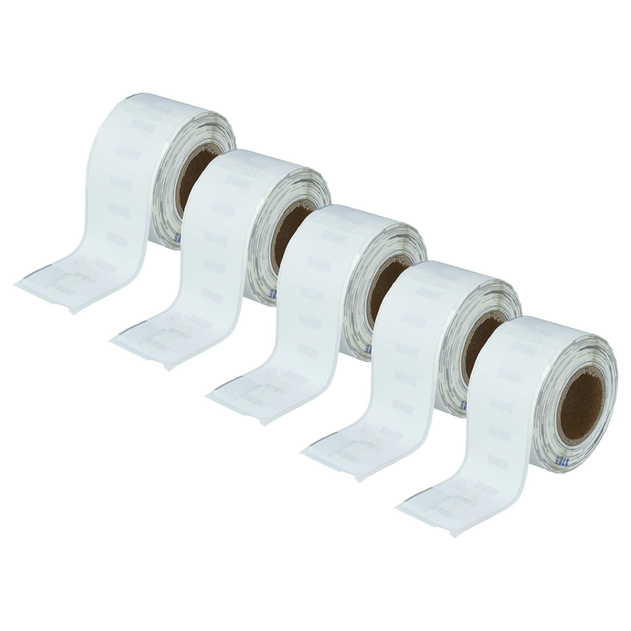 Vhbw 5x Etiketten-rolle 28mm X 89mm (130 Etiketten) Kompatibel Mit Dymo Labelwriter 330 Turbo Ii, 400 Duo Etiketten-drucker Weiß