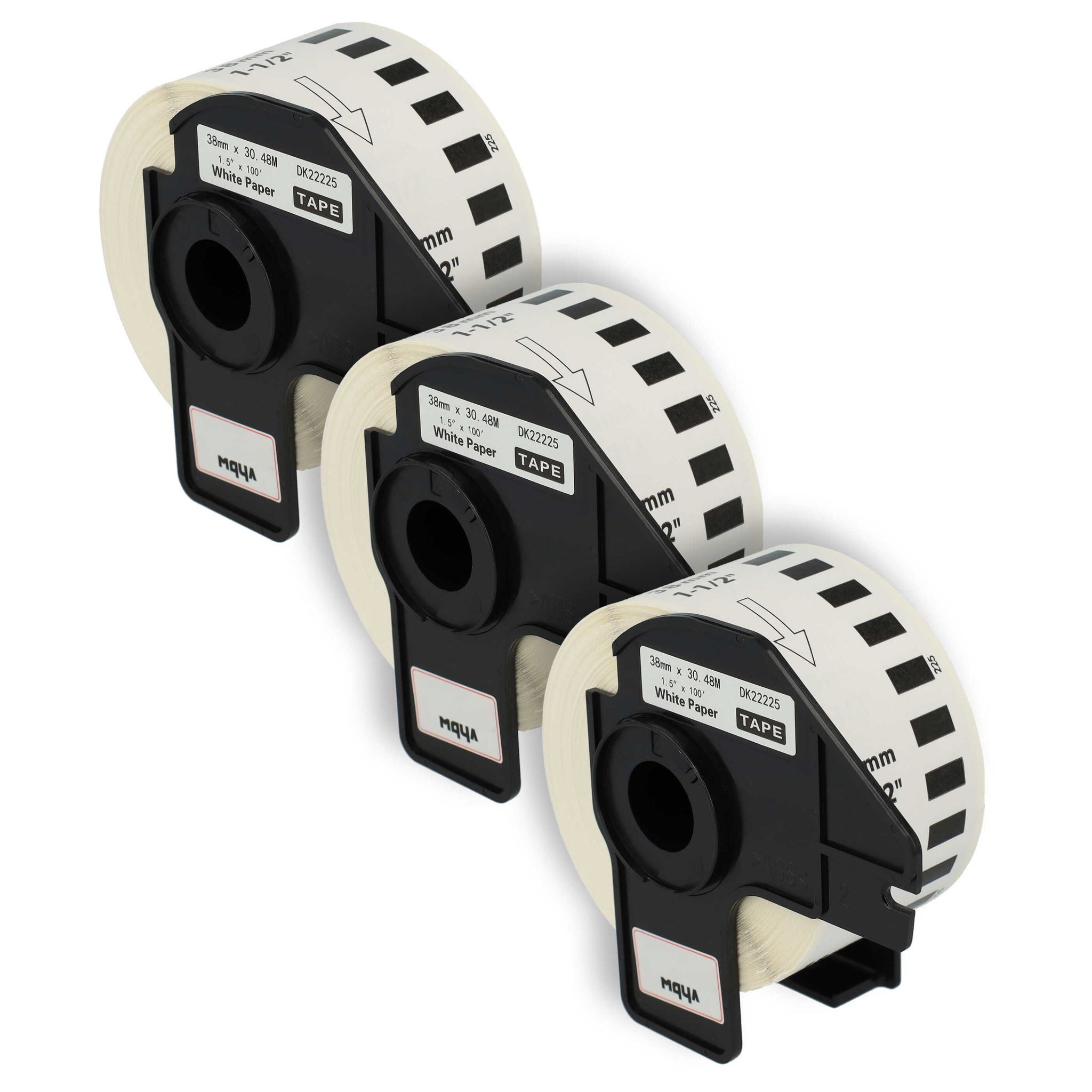Vhbw 3x Etiketten-rolle Mit Halter 38mm X 30,48m (1 Etikette) Kompatibel Mit Brother Pt Ql-1050, Ql1050n, Ql-1060 Etiketten-drucker Weiß