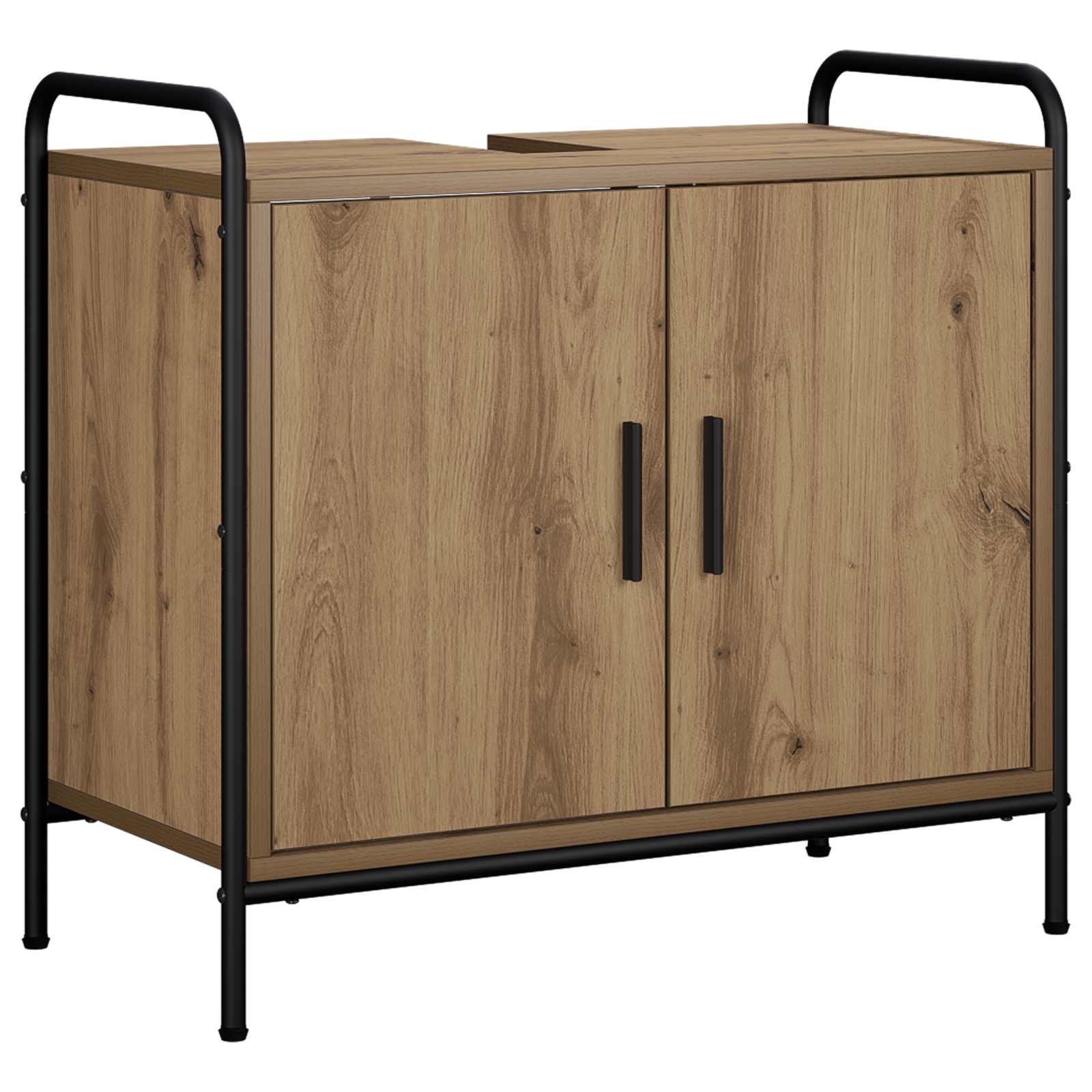 Vidaxl Bathroom Cabinet Artisan Oak 65.5 X 34 X 61 Cm Engineered Wood