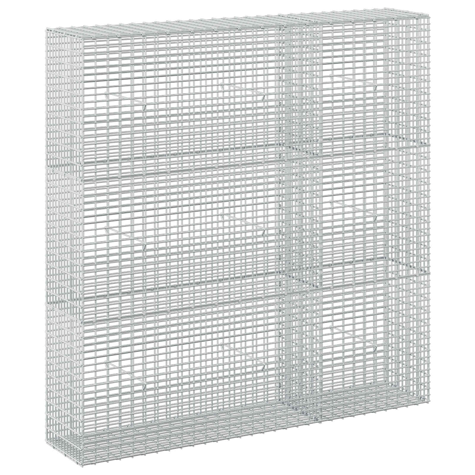 Gabione Mit 3,5 Mm Draht Und 5x2,5 Cm Maschen 150x30x150 Cm Vidaxl
