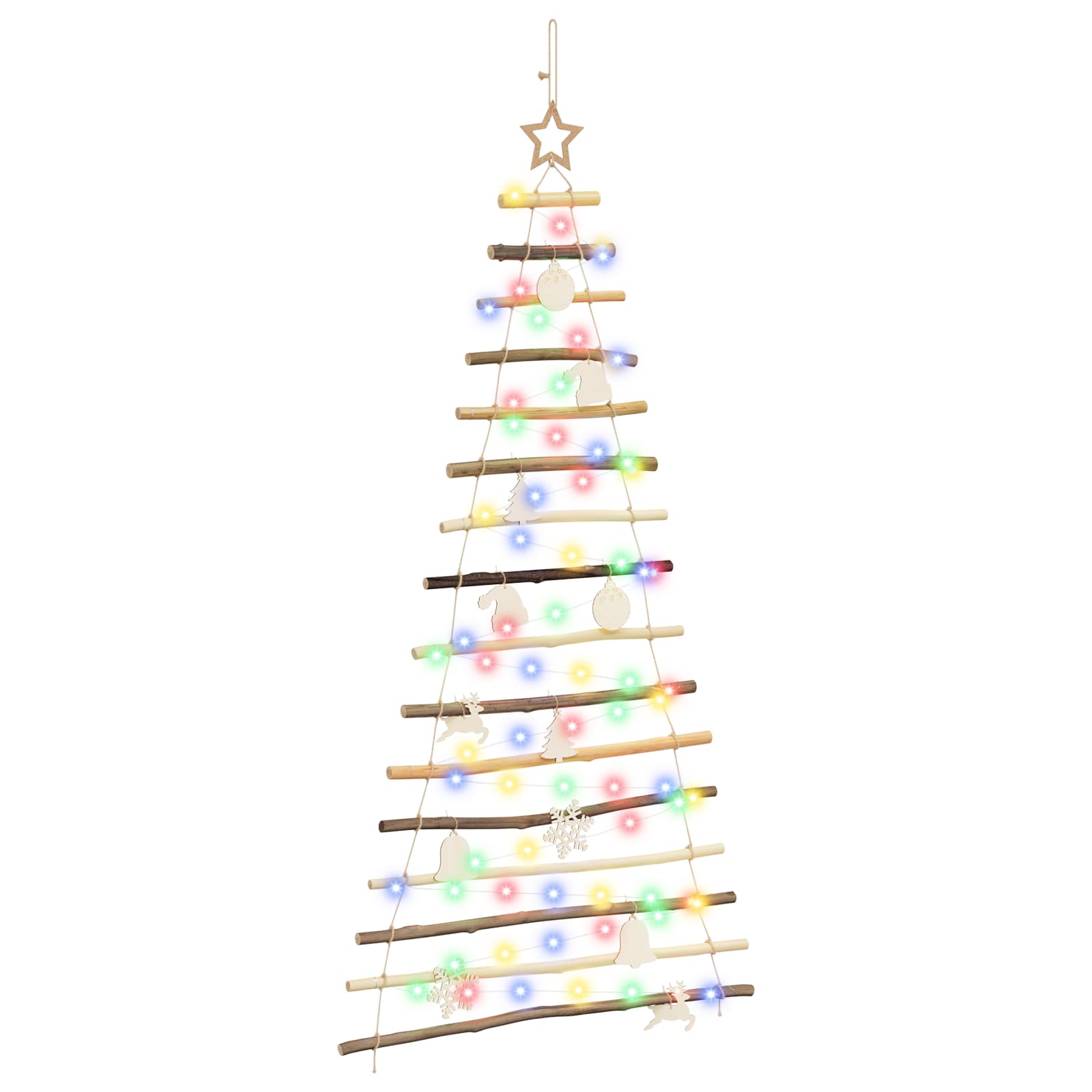 Hängender Weihnachtsbaum 150 Cm 80 Leds Mehrfarbig Vidaxl