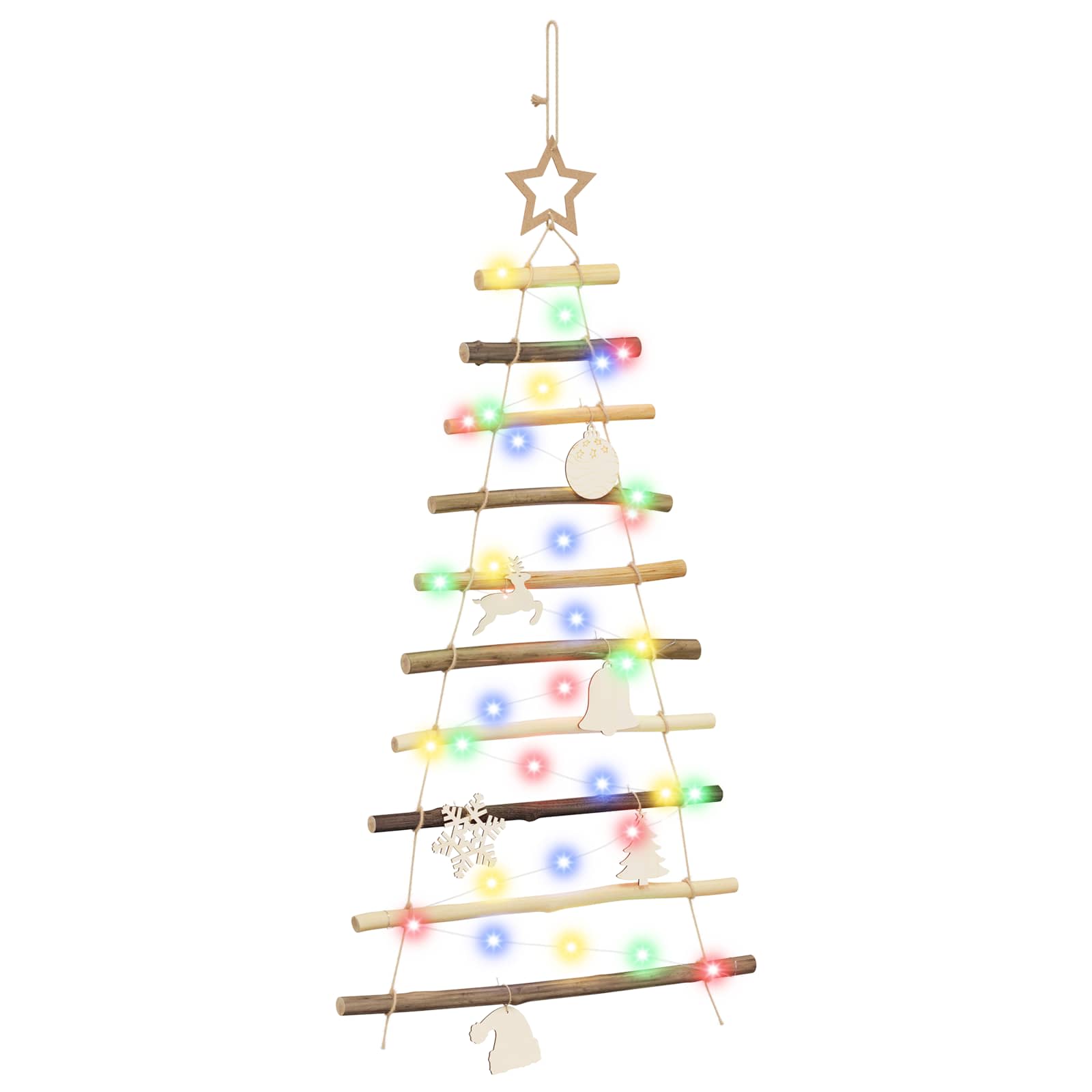 Hängender Weihnachtsbaum 90 Cm 30 Leds Mehrfarbig Vidaxl