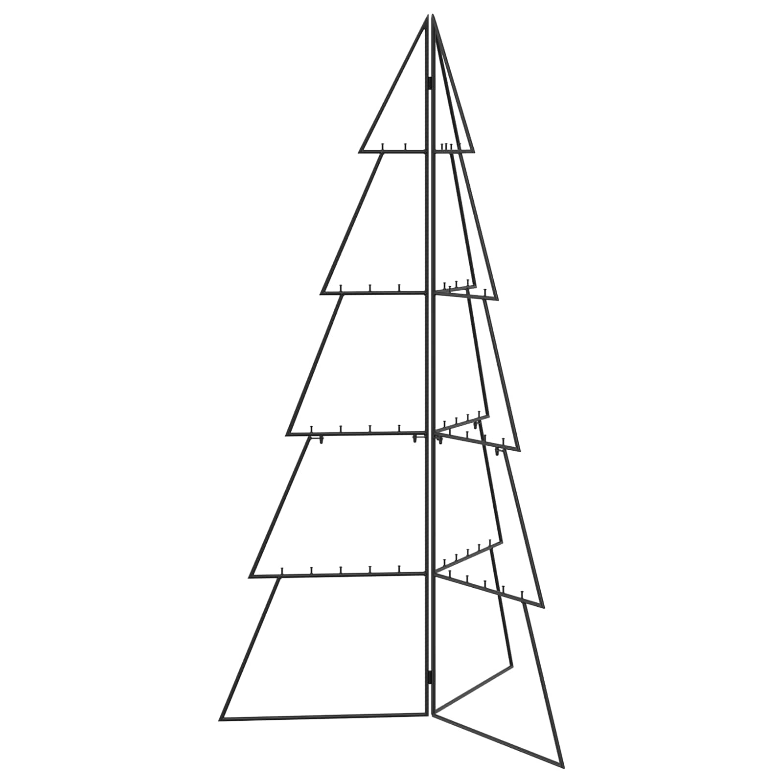 Metall Weihnachtsbaum Kuopio 140 Cm Stahl Schwarz Vidaxl