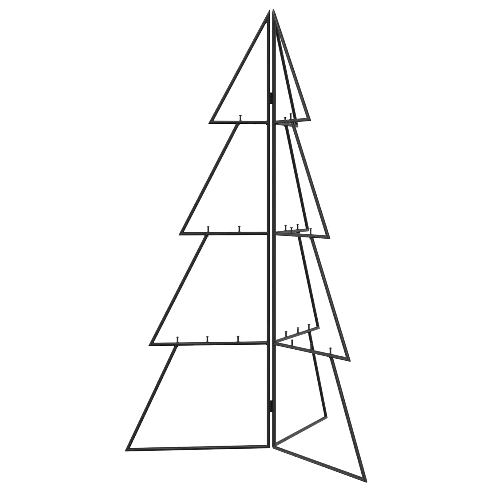 Metall Weihnachtsbaum Kuopio 100 Cm Stahl Schwarz Vidaxl
