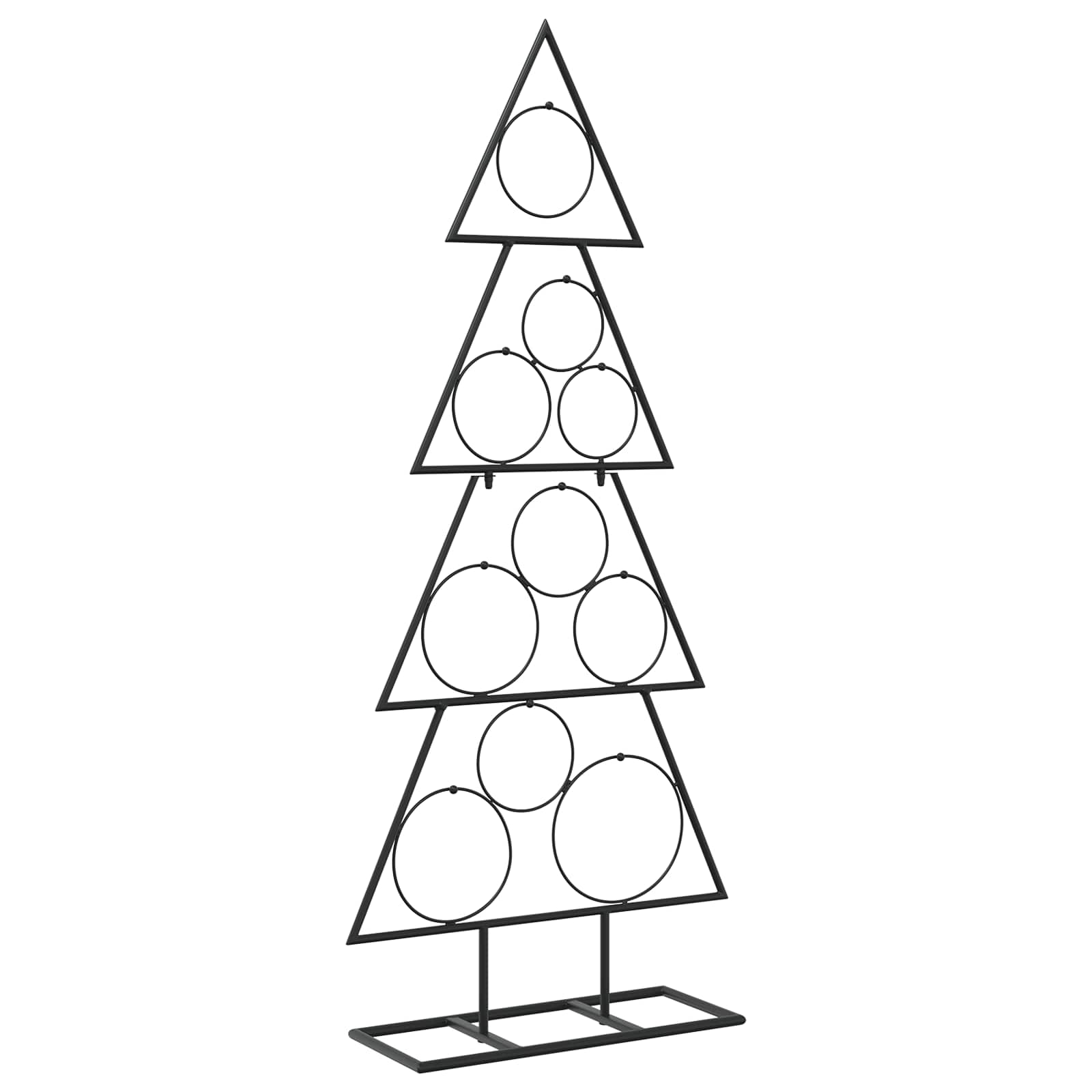 Metall-weihnachtsbaum Mit Ständer Kuopio 90 Cm Stahl Schwarz Vidaxl