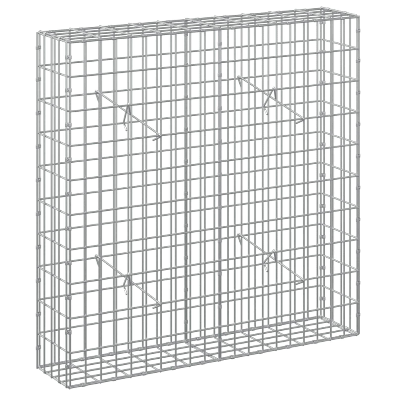 Gabione Mit 3,5 Mm Draht Und 5x10 Cm Maschen 100x20x100 Cm Vidaxl