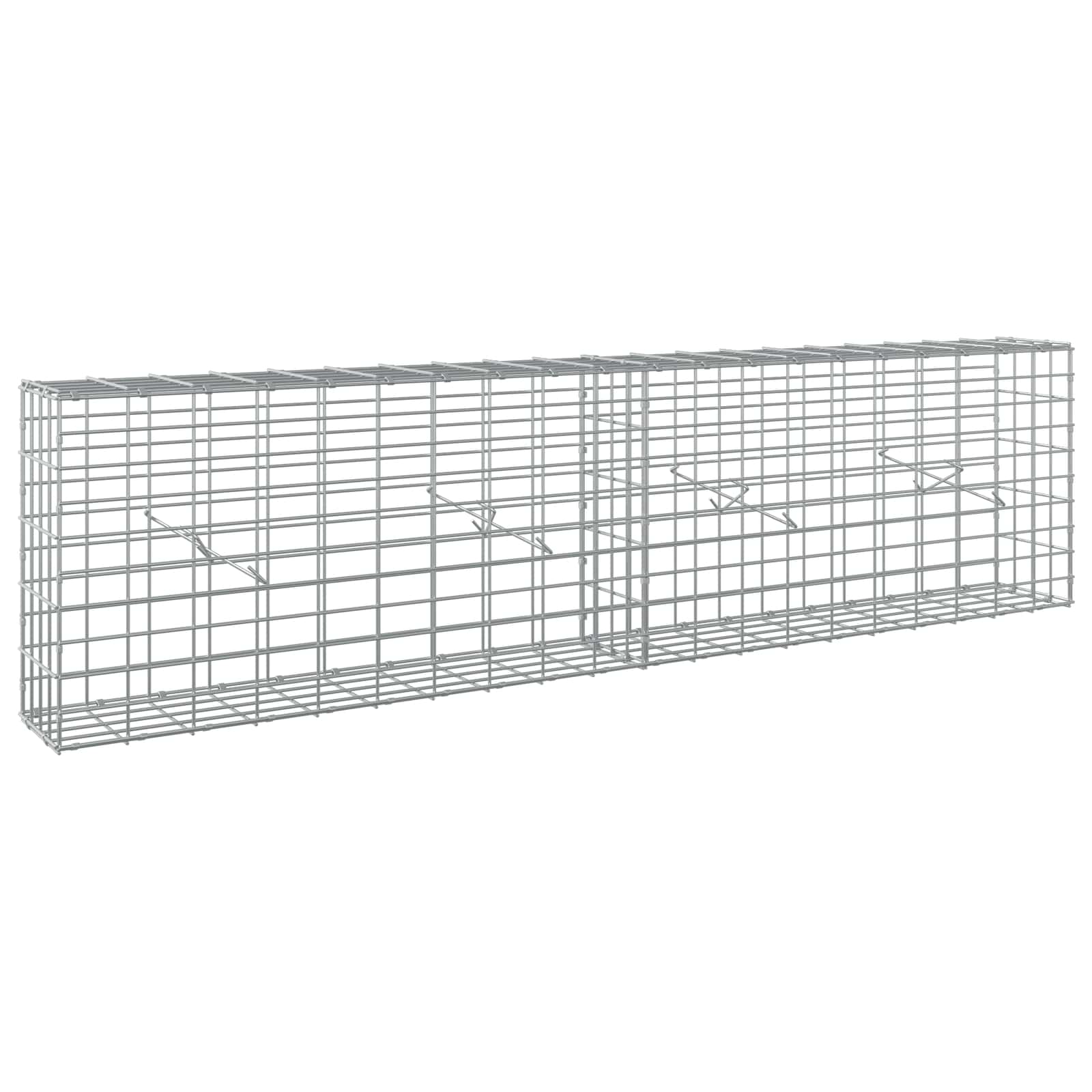 Gabione Mit 3,5 Mm Draht Und 5x10 Cm Maschen 200x20x50 Cm Vidaxl