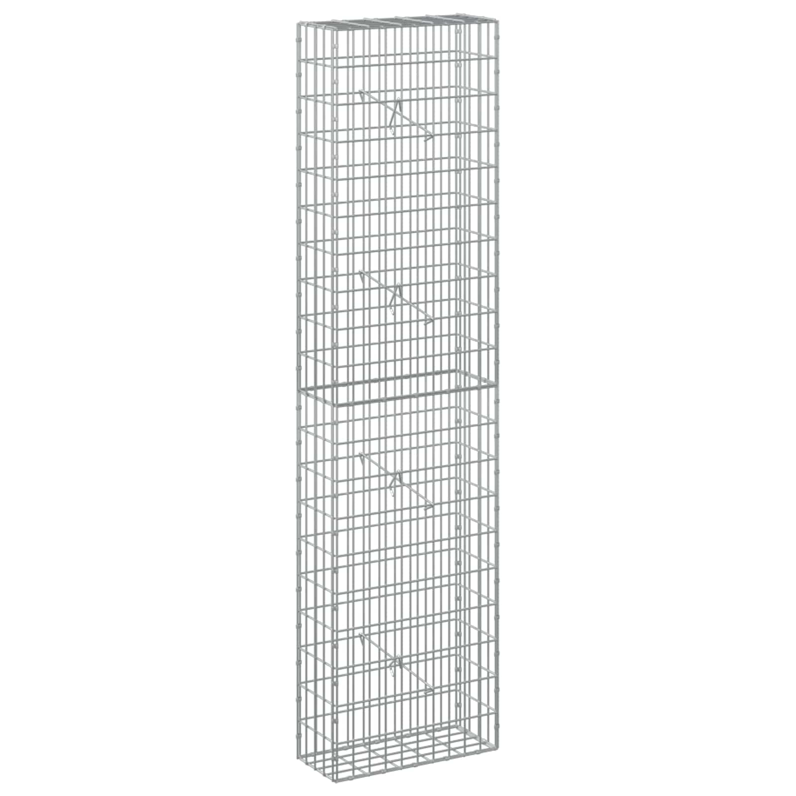 Gabione Mit 3,5 Mm Draht Und 5x10 Cm Maschen 50x20x200 Cm Vidaxl
