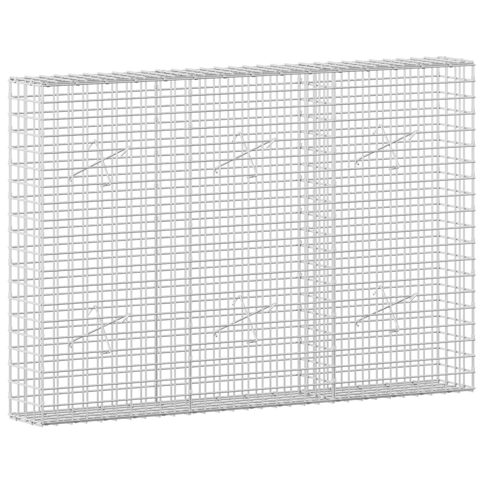 Gabione Mit 3,5 Mm Draht Und 5x5 Cm Maschen 150x20x100 Cm Vidaxl