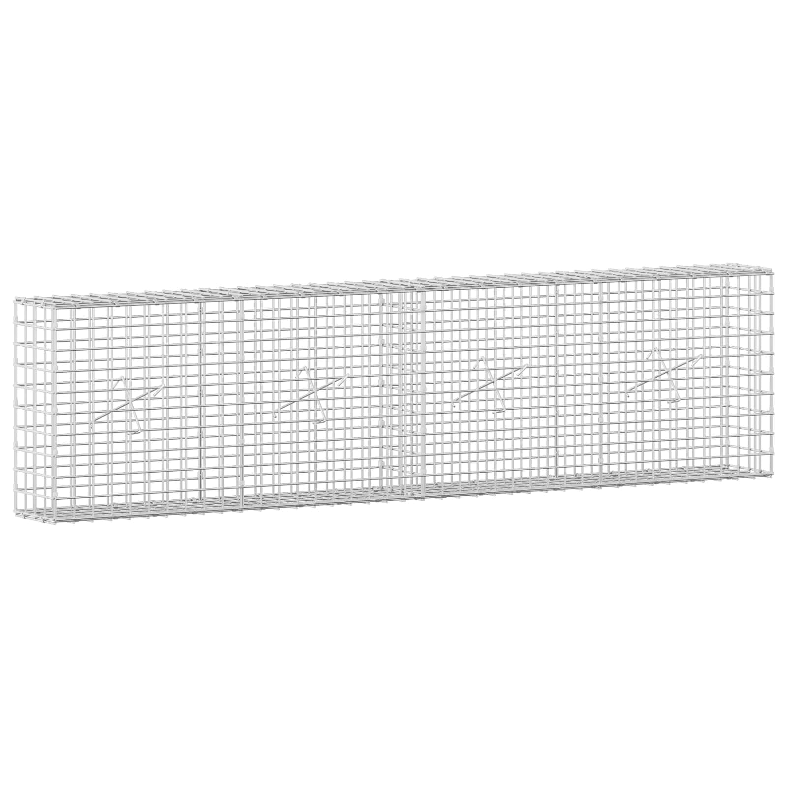 Gabione Mit 3,5 Mm Draht Und 5x5 Cm Maschen 200x20x50 Cm Vidaxl