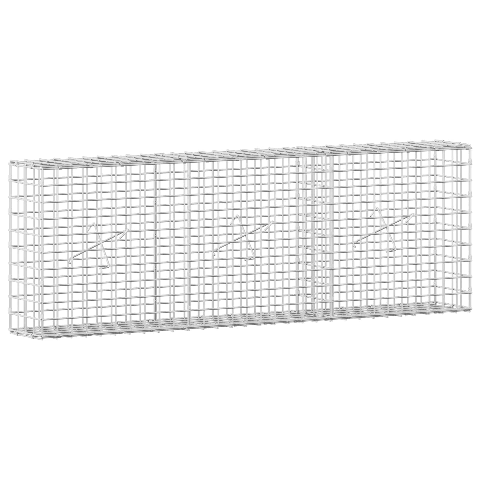 Gabione Mit 3,5 Mm Draht Und 5x5 Cm Maschen 150x20x50 Cm Vidaxl