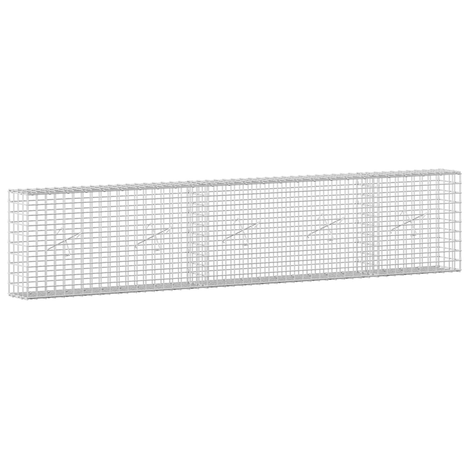 Gabione Mit 3,5 Mm Draht Und 5x5 Cm Maschen 250x20x50 Cm Vidaxl