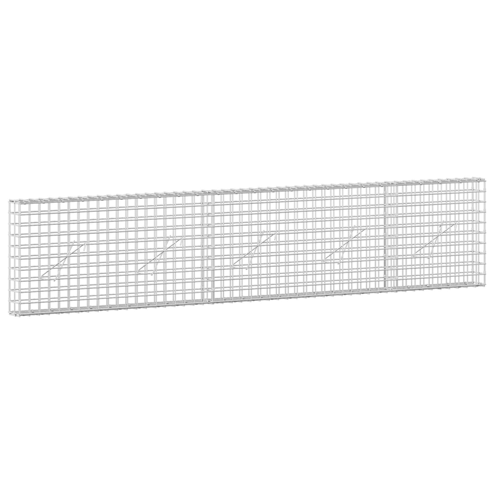 Gabione Mit 3,5 Mm Draht Und 5x5 Cm Maschen 250x10x50 Cm Vidaxl