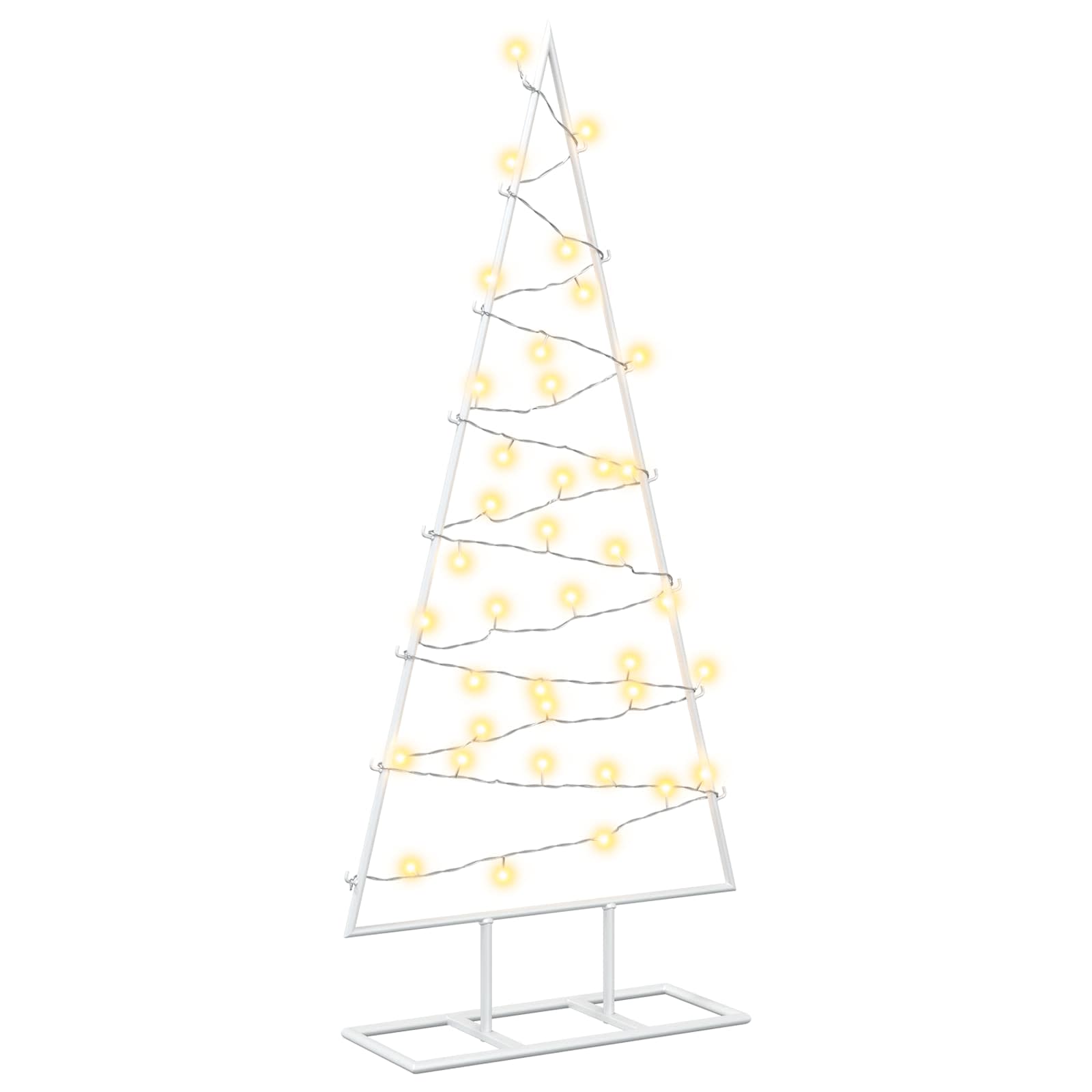 Metall-weihnachtsbaum Mit Ständer Kuopio 90 Cm Warmes Weiß Vidaxl