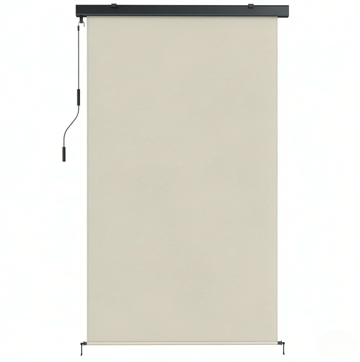 Senkrechtmarkise Für Außen 160 X 250 Cm Aus Polyester Und Aluminium Mit Kurbel Und Kassette