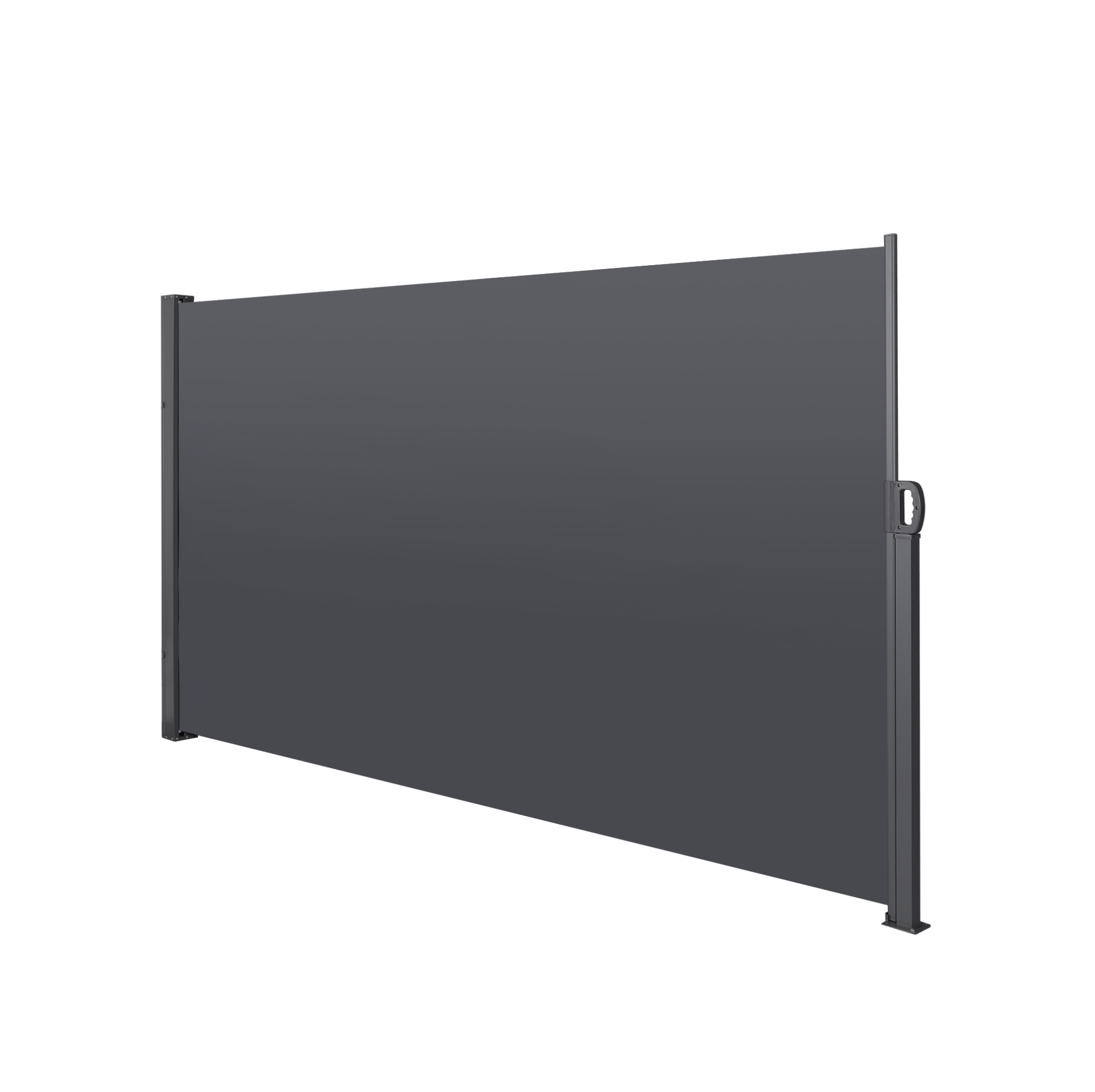 Ausziehbare Seitenmarkise Für Balkon, Garten Und Terrasse 200 X 300 Cm Dunkelgrau Homvra