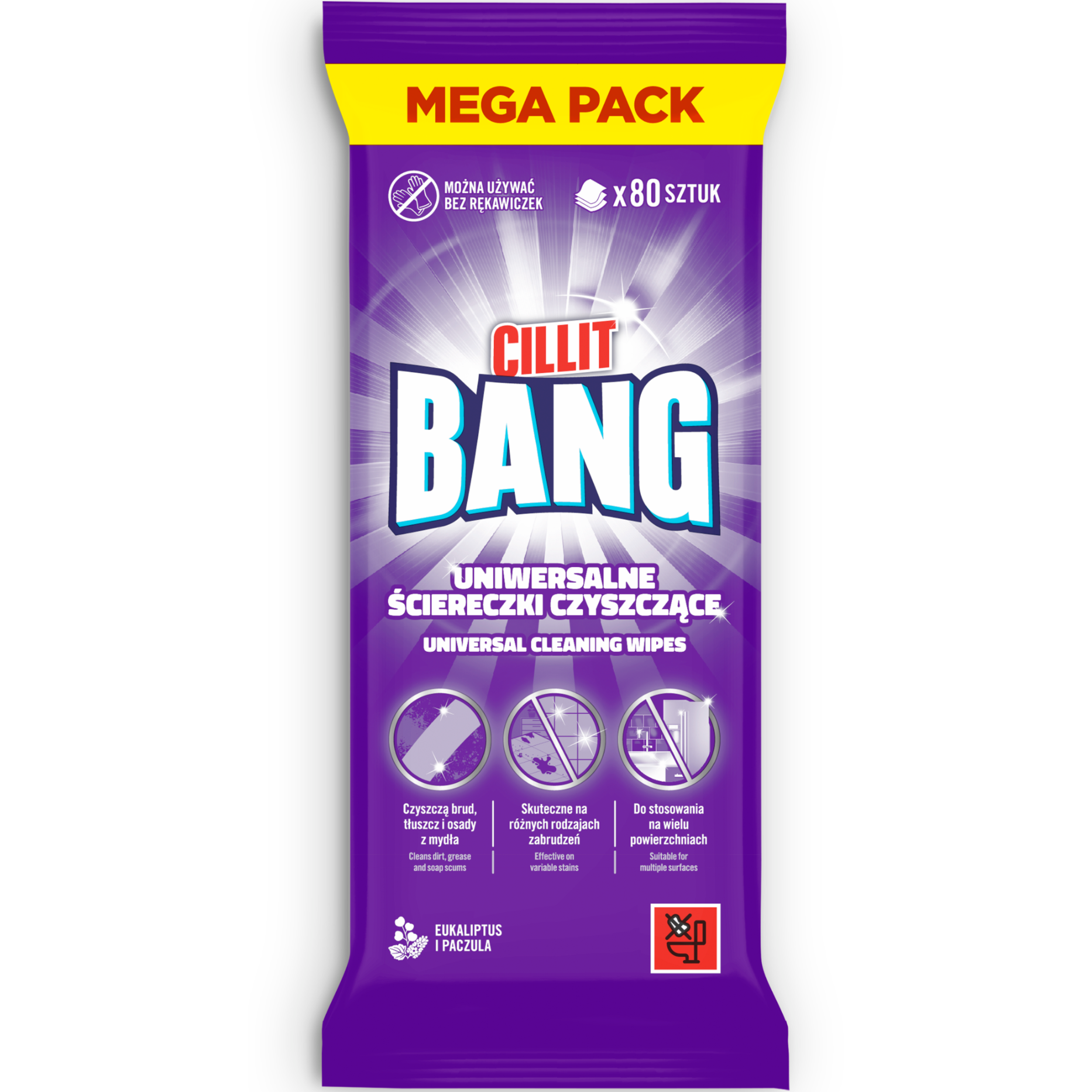 019885 Cillit Bang Universal-reinigungstücher 80 Stück.