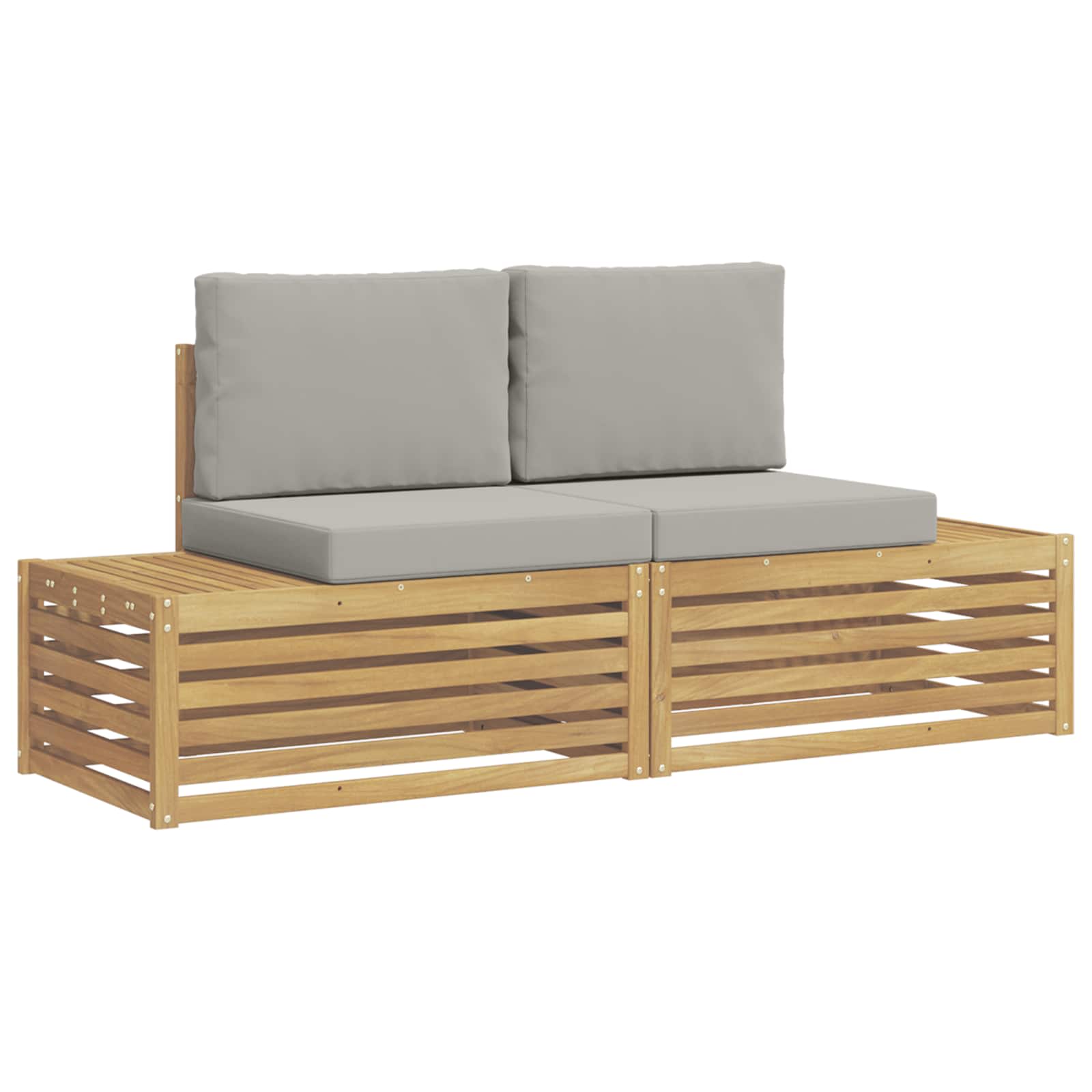 Maison Exclusive - Outdoor-sofagarnitur 2 Stk. 2-sitzer Weiß Gewa
