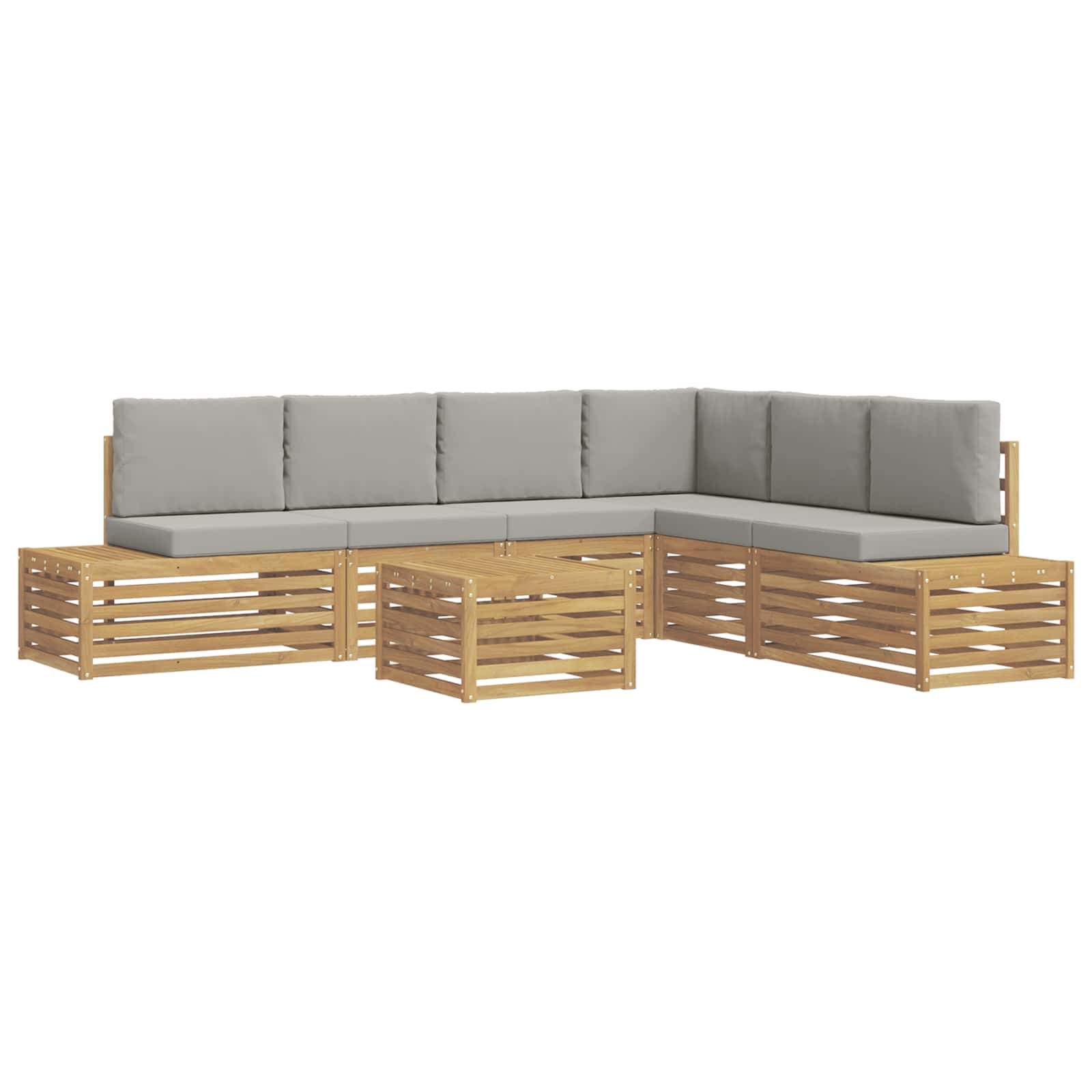 Maison Exclusive - Outdoor-sofagarnitur 7 Stk. 6-sitzer Polyester