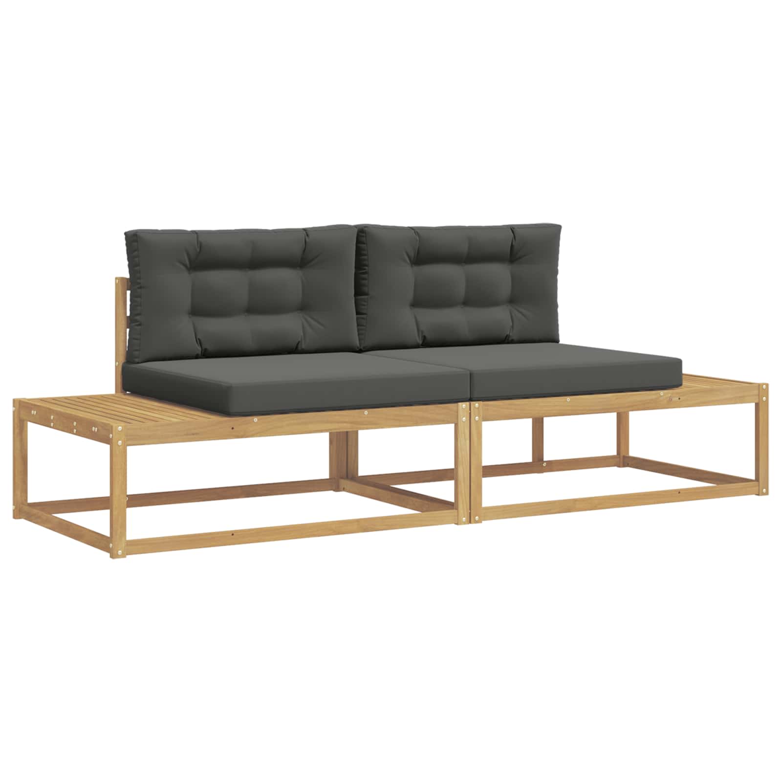 Maison Exclusive - Outdoor-sofagarnitur 2-sitzer Polyester Weiß 2