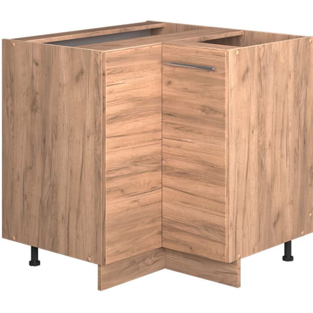 Eckunterschrank Fame-line, Goldkraft Eiche, 80.5 Cm , Ap Anthrazit, Vicco