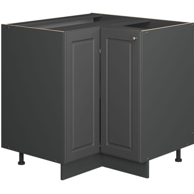 Eckunterschrank Fame-line, Anthrazit-gold Landhaus, 80.5 Cm , Ap Eiche, Vicco