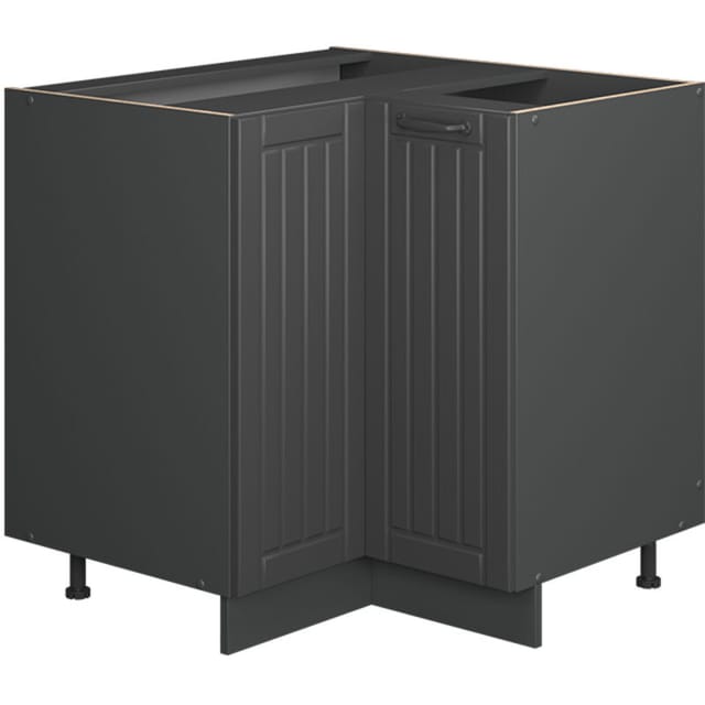 Eckunterschrank Fame-line, Dunkelgrau, 80.5 Cm Ohne Arbeitsplatte, Vicco