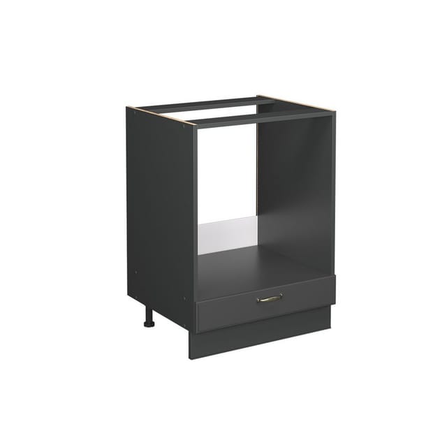 Herdumbauschrank Fame-line, Anthrazit-gold Landhaus, 60 Cm Ohne Arbeitsplatte, Vicco