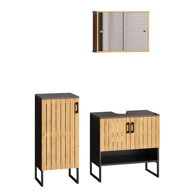 Badmöbel-set Vayra, Bambus, 3 Teile, Vicco