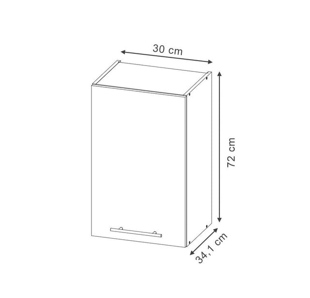 Hängeschrank Fame-line, Goldkraft Eiche, 30 Cm, Vicco