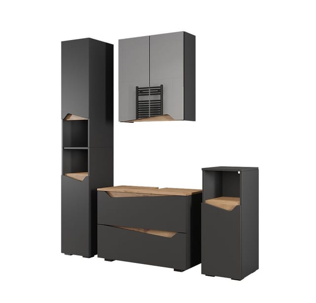 Badmöbel-set Marelle, Anthrazit/artisan, 4 Teile, Vicco