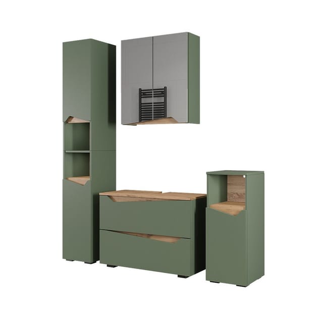 Badmöbel-set Marelle, Grün/artisan, 4 Teile, Vicco