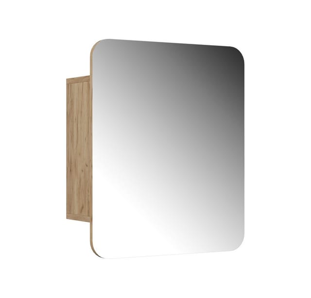 Badspiegelschrank Zino, Goldkraft Eiche, 60 X 50 Cm Mit Regalen, Vicco