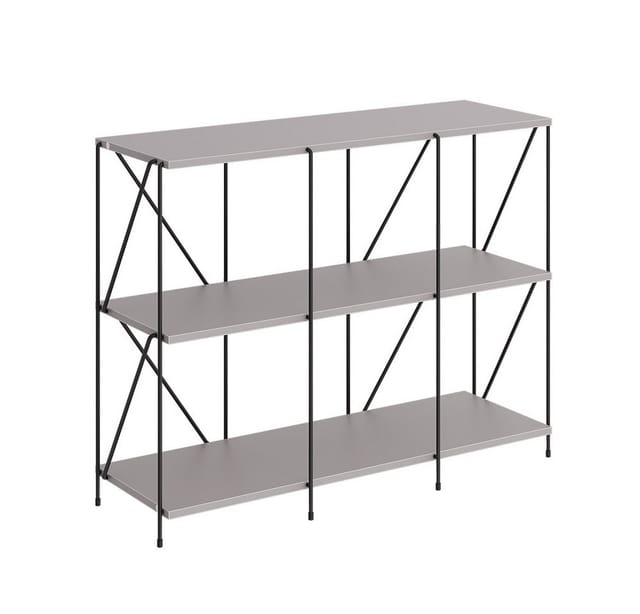 Bücherregal Ravix, Greige/schwarz, 90 X 71 Cm, Vicco