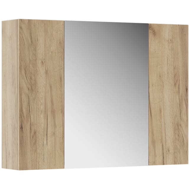 Badspiegelschrank Leopold, Goldkraft Eiche, 80 X 59.2 Cm Mit Regalen, Vicco
