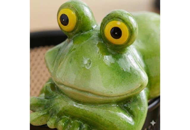 Dekofigur Frosch Kantenhocker 7,5 X 7 X 7 Cm Grün