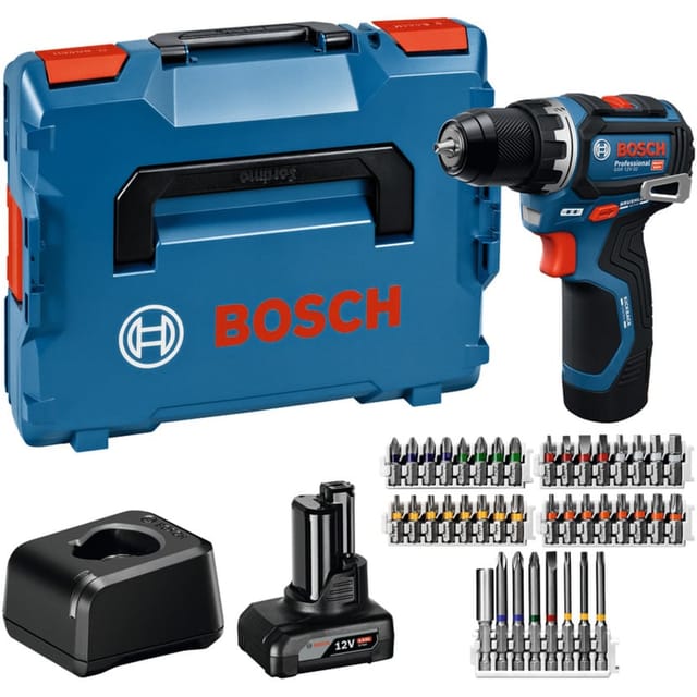 Bosch Akku-bohrschrauber Gsr 12 V-32 Professional, Ausführung: 06019n7005, 2 Akkus/l-boxx/zb
